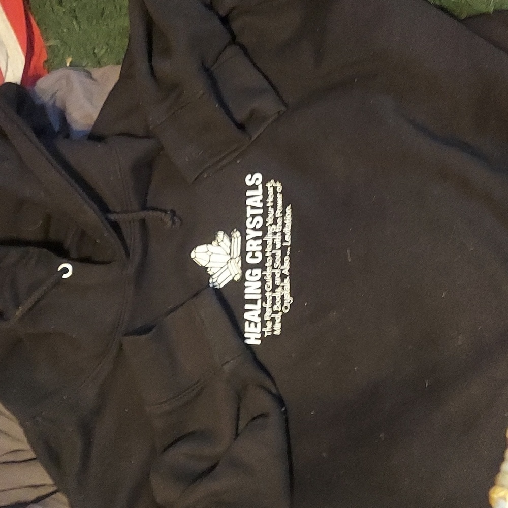 Wild! Wizardry embroided / 3d printed hippie kid healing crystals hoodie